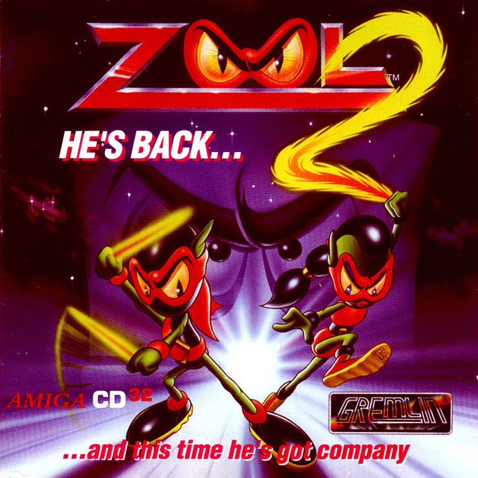 Zool 2 box art for Amiga CD32